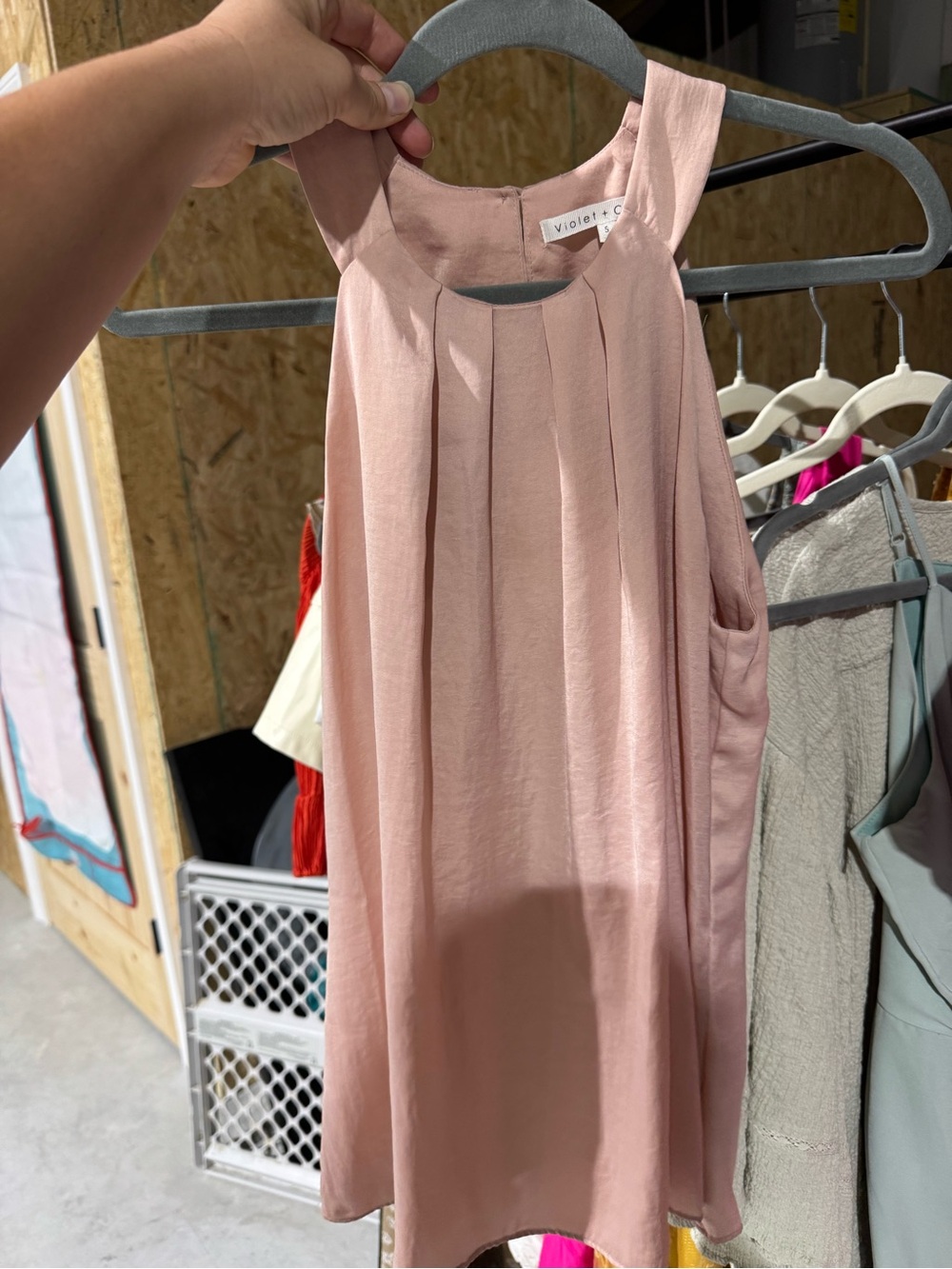 Violet & Claire Dusty Blush Halter Top